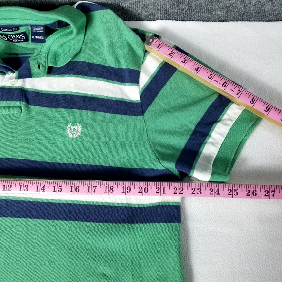 CHAPS Custom Fit Polos Men's shirts short sleeve collared size XL - Picture 4 of 6